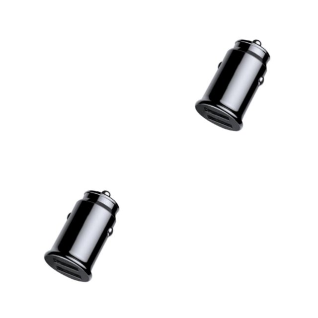 Cateissary Cabezal de carga del vehículo Potes de teléfono de carga USB para automóvil familiar, automóvil de negocios Negro 2Conjunto