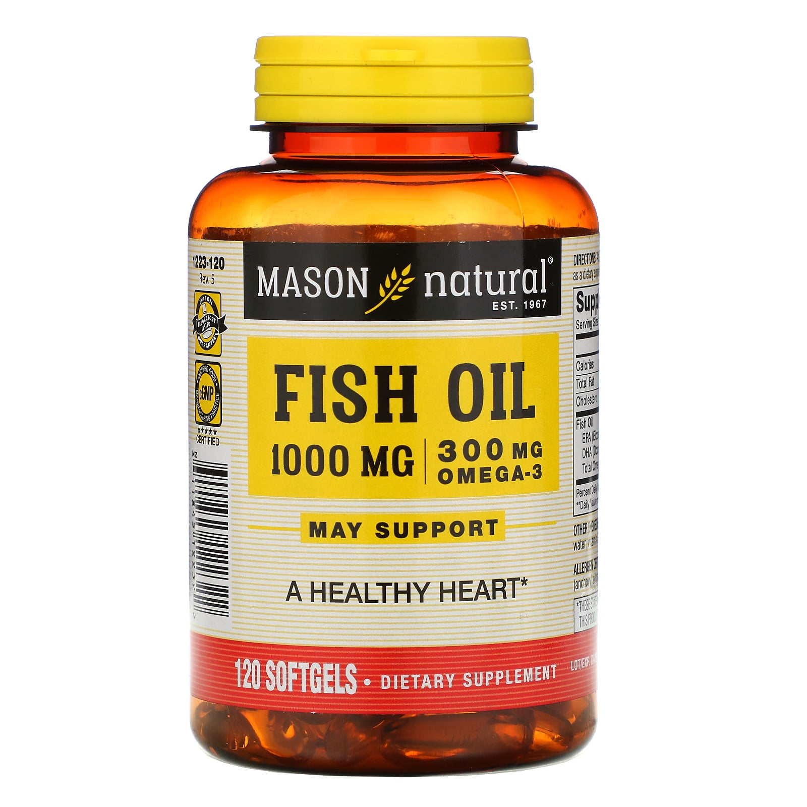 Mason Vitamins Mason Natural Fish Oil, 120 ea Walmart