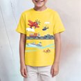 thumbnail image 2 of Duqingm Boys Tshirts Boys Shirts Short Sleeve Cotton Shirts for Boys Summer Tshirts Kids Basic T-Shirts Unisex Tees Top Clothes Yellow,7-8 Years, 2 of 4