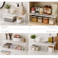 thumbnail image 6 of Mainstays Metal Wire Stacking Shelf Organizer for Kitchen Cabinet and Pantry Storage, 22" x 10" x 7", White, 6 of 10