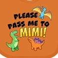 thumbnail image 4 of Inktastic Please Pass Me to Mimi with Dinosaurs Boys or Girls Baby Bib, 4 of 4
