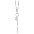 thumbnail image 2 of ANGARA Natural Bezel-Set Diamond XO Pendant in 14K White Gold for Women (Size-4.1mm| Color-H| Clarity-SI2) | April Birthstone, Birthday, Anniversary, Jewelry Gift for Women | Natural Diamond Necklace, 2 of 7