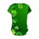 thumbnail image 5 of Fiudx Ofertas Del Día Top de Primavera/Verano de Manga Corta Informal con Cuello En V Estampado Del Día de San Patricio para Mujer, 5 of 5
