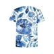 thumbnail image 5 of Tops de Ajuste Suelto para las Mujeres Impreso Manga Corta Suéter Camiseta Cuello Redondo Blusa Casual, Top de Moda para el Uso Diario Y las Salidas, 5 of 6