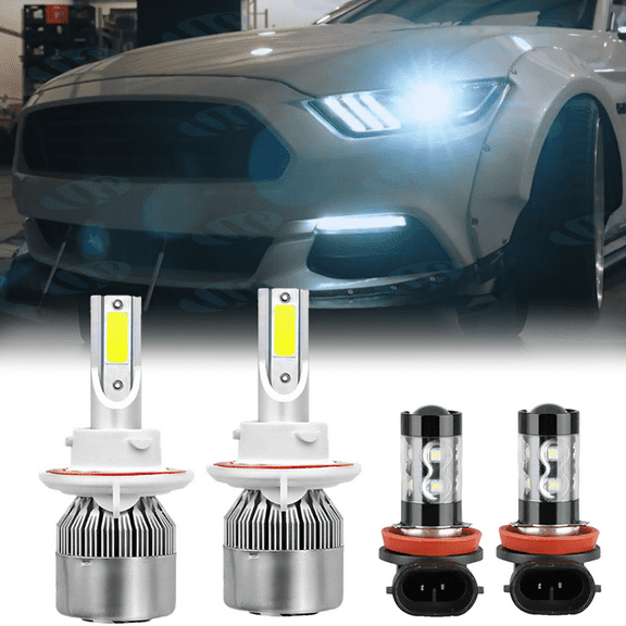 LED Headlight Fog Light Bulbs Conversion Kit 6000K for Pontiac Torrent 2006-2009