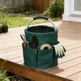 thumbnail image 4 of Lunxisen 2 Pcs Portable Storage Basket Drawstring Folding Organizer Multi Functional Tool Bag for Camping Gardening Home, 4 of 6