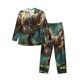 thumbnail image 1 of Balery Green Forest Dinosaur Pijama para Hombre de Dos Piezas con Manga Larga, Conjunto de Dormir y Descanso Suave con Bolsillos-Medium, 1 of 7