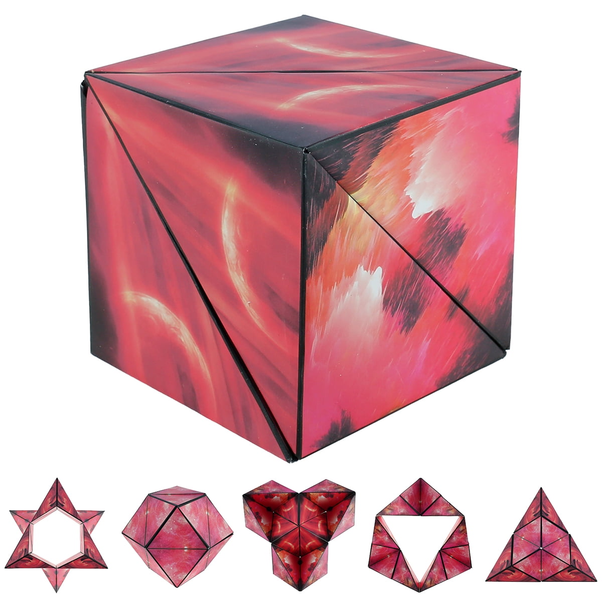 3D Changeable Fun Puzzle Magnetic Magic Cube Rubix Mind Game Adult Kids Toy Gift 