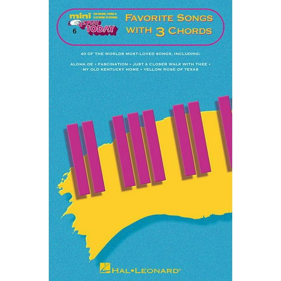 Favorite Songs with 3 Chords : Mini E-Z Play Today Volume 6 (Paperback)