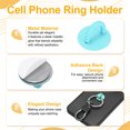 thumbnail image 3 of Uxcell 12Pcs Soporte de Anillo para Teléfono (0.7 Pulgadas) - Gancho Adhesivo en Forma Redonda para Dedo de Teléfono, Anillo de Llave, Encanto de Bucle para Accesorios de Funda de Tableta, Azul Claro, 3 of 7