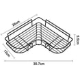 thumbnail image 4 of [con parche de cartón] estante triangular negro-estante triangular de baño Xemadio LKX-0980, 4 of 9