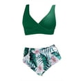 thumbnail image 3 of IDALL Bikini Sets for Women Bathing Suit Women's Two Piece High Waisted Bikini Set Swimsuit Full Coverage Bathing Suit Womens Swimsuits Swim Suits for Women 2025 Green M, 3 of 4