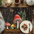 thumbnail image 2 of Placemats Set of 4, Mushrooms Place Mats Brown Butterflies Wood Grain Tablemats Washable Placemat Table Decoration for Kitchen Table Dinner Party Home Decor Indoor Outdoor 13x19 Inch, 2 of 9