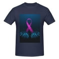 thumbnail image 4 of Bingfone Two Human Hands Are Holds Pink Ribbon Awareness Men'S Loose Fit Short-Sleeve Pocket T-Shirt, 4 of 7