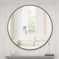thumbnail image 4 of BESTCOSTY 48" Wall Mounted Circular Mirror Black, 4 of 5