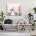 thumbnail image 2 of Stupell Industries Pair Pigs Pink Snout Cute Farm Animals Painting Gallery Wrapped Canvas Print Wall Art, Design by George Dyachenko, 2 of 7