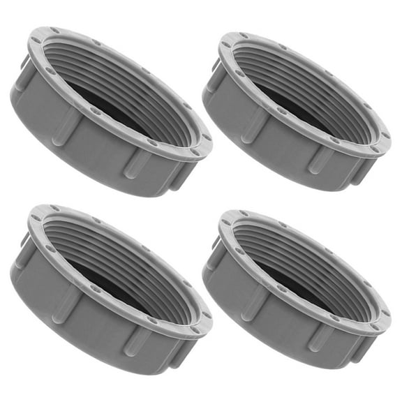 RENACLIPY Grey Pipe Hole Cover Drain Pipe Caps 4 Pieces PP Plastic Plumbing Accessories