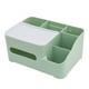 thumbnail image 2 of Organizador multifuncional de pañuelos de escritorio con compartimentos: para pañuelos, bolígrafos y mandos a distancia. Dispensador de servilletas de plástico para dormitorio, baño y salón. Verde,, 2 of 6