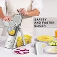thumbnail image 4 of ONCE FOR ALL Adjustable Mandoline Slicer with Container, Vegetable Slicer, Grater for Kitchen, Stainless Steel with 0.1-8mm Thickness & Dishwasher Safe Food Prep Tool, 4 of 10