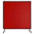 thumbnail image 1 of 3 Panel 6x6FT Welding Screen with Frame - Flame Resistant PVC Curtain, Transparent Safety Panel, Lockable Swivel Wheels for Workshop, 1 of 13