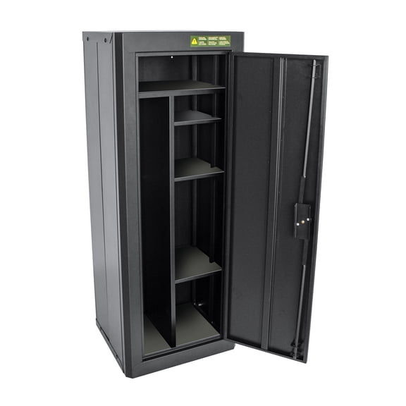 Mossy Oak 18-Gun Collapsible Rifle Security Cabinet with Key Lock, Gray