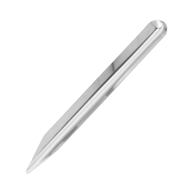 Cuchara de manicura de acero inoxidable, herramienta para quitar cutículas y diamantes de imitación