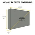 thumbnail image 4 of 46"-48"Outdoor TV Cover LED Flat Screen Protector Television Weatherproof Dustproof Protect with Remote Pocket, 29"x46.5"x5", 4 of 12
