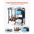 thumbnail image 2 of VEVOR 12 Pole Fishing Rod Holder Fishing Rack Cart Organizer with Wheels for Garage, 2 of 9