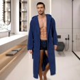 thumbnail image 2 of Men's Bathrobe with Hood, Soft Long Towel Robe for Men - Super Absorbent Quick Dry yet Warm, 2 of 6