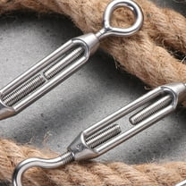 HEATSHAKING 5Pcs Stainless Steel Hook Turnbuckle for Wire Rope Tensioning and Adjustment