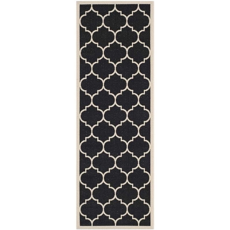 Safavieh Courtyard Black Indoor Outdoor Rug Runner 2 3 X 12