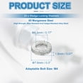 thumbnail image 2 of Uxcell Wedge Locking Washers Manganese Steel Vibration Resistant Safety Washers for Bolts Screw 20 4 mm, 2 of 7