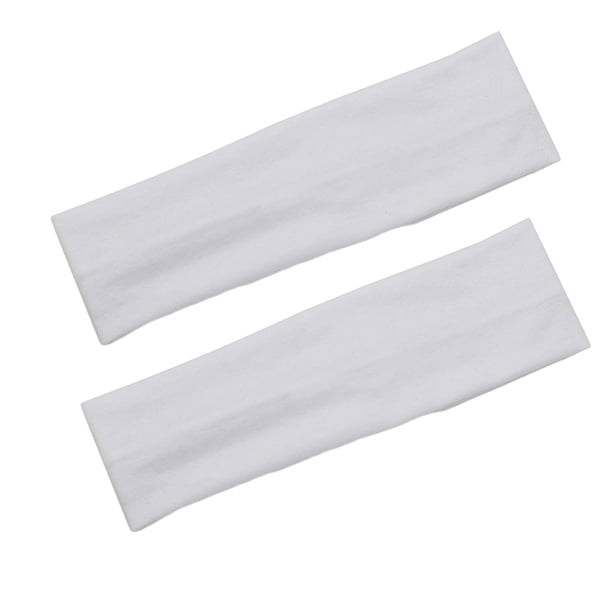 Minnieouse 2 bandas para el sudor deportivas multiusos para atletas versátiles Bandas para el sudor para entrenamiento Bandas para la cabeza para Accesorios de disfraces Blanco