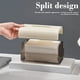thumbnail image 4 of Soporte de pañuelos de pared - Caja transparente de almacenamiento para baño sin taladro para papel higiénico y pañuelos, 4 of 7