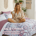 thumbnail image 4 of Flymme Boho Comforter Sets Queen Size,7 Pieces Purple Bed in a Bag Bohemian Floral Medallions Pattern,Soft Microfiber Complete Bedding Sets for All Season, 4 of 8