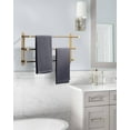 thumbnail image 3 of 24 inch Wowow Gold 3-Tier Wall Mounted Towel Rack with Mounting Hardware in Stainless Steel, 3 of 5