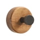 thumbnail image 5 of Perchero de pared con gancho para colgar en la pared, resistente al óxido, multiusos, para puerta trasera de puerta, ganchos de madera para llaves, marrón oscuro, 5 of 9