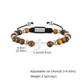 thumbnail image 4 of VNOX Beaded Bracelet Men Tiger Eye Bracelets for Men Cross Stainless Steel Bracelet with Natural Stone Beads, Adjustable Religious Fashion Jewelry, 4 of 5