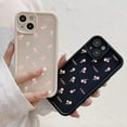 thumbnail image 4 of Tulip Flower Fine Hole All Inclusive Lens Phone Case, Soft Silicone, Small Fresh Design, Sweet Girls Love, for iPhone 15 14 13 12 11 Pro Plus XS XR X 7 8 Phone Case (Brown,iPhone X), 4 of 8