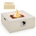 thumbnail image 2 of Costway 28" Terrazzo Fire Pit Table 40,000 BTU Square Propane Gas Fire Pit with PVC Cover, 2 of 10