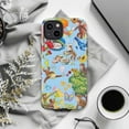 thumbnail image 6 of Curious Monkey Adventure Collage Phone Case for iPhone 16 15 14 13 12 11 Pro Max – Colorful Cartoon Design, Shockproof Protective Cover, 6 of 6