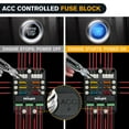 thumbnail image 3 of Nilight 6 Way Fuse Relay Block with Acc Control Negative Bus 12V Blade Holder ATC/ATO Box Label Stickers Waterproof Cover Panel for Automotive Cars Motorcycle RVs Vans, 3 of 7