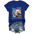 thumbnail image 4 of felwors 250 Anniversary USA Shirt for Women 250 Years American Flag Statue of Liberty 250th Anniversary USA Tshirts Patriotic T Shirt (Blue, L), 4 of 8