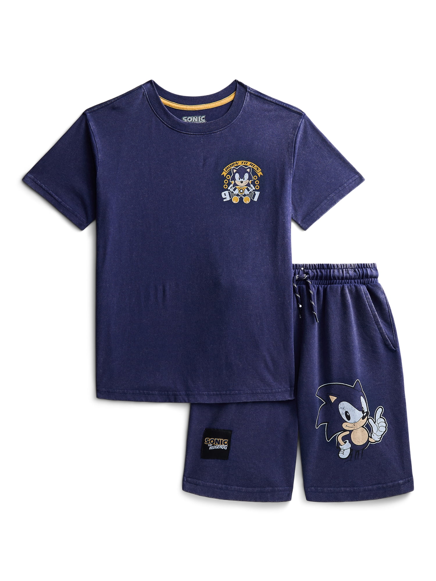 Sonic the Hedgehog Boys Short Sleeve Graphic Tee and Shorts Set, 2-Piece, Sizes 4-16