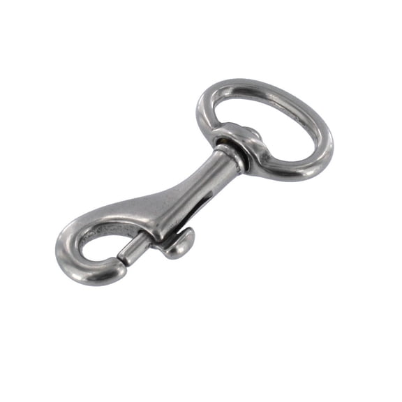 79 Nickel Matte, Swivel Bolt Snap, Solid Brass-LL, 3/4"