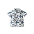 thumbnail image 1 of Coduop Toddler Baby Kids Boys Summer Shirts Short Sleeve Print Button Down Tops 1-6 Years, 1 of 9