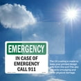 thumbnail image 5 of In Case Of Call 911 OSHA Emergency Vinyl Decal Label 7 Inch x 5 Inch - 10 Pack, 5 of 6