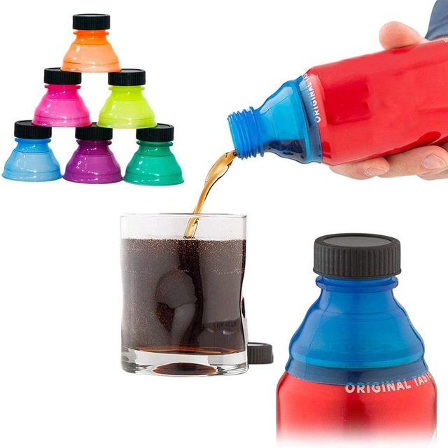 Tapa de botella de refresco JM 6 piezas plástico transparente a prueba de polvo