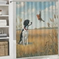 thumbnail image 6 of Orinice Dog Bird Grass Field Bathroom Decor Set Multi Size Colorful Luxurious Graphic Print Polyester Fabric Fashion Shower Curtain Set with Hooks 36x72, 6 of 7