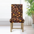 thumbnail image 4 of Xoenoiee Turkey Pumpkin Maple Leaves Print Dining Chair Covers, Stretch Kitchen Chair Covers Washable Parsons Chair Slipcover Removable Dining Chair Protectors for Home Thanksgiving Decor, 1 Set, 4 of 7